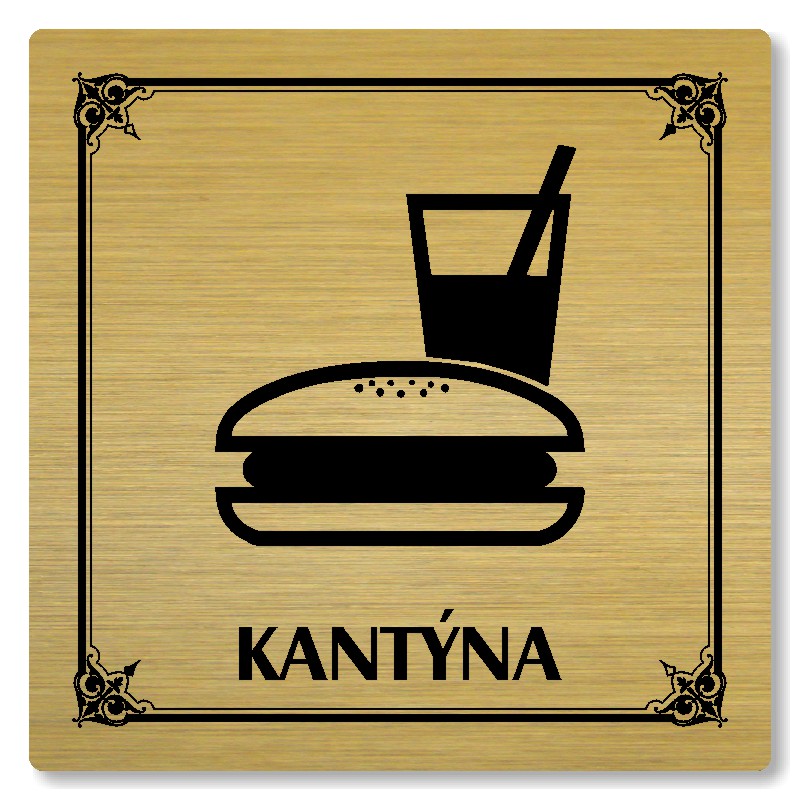 Kantýna, 80x80mm, zlatá, Nebraska